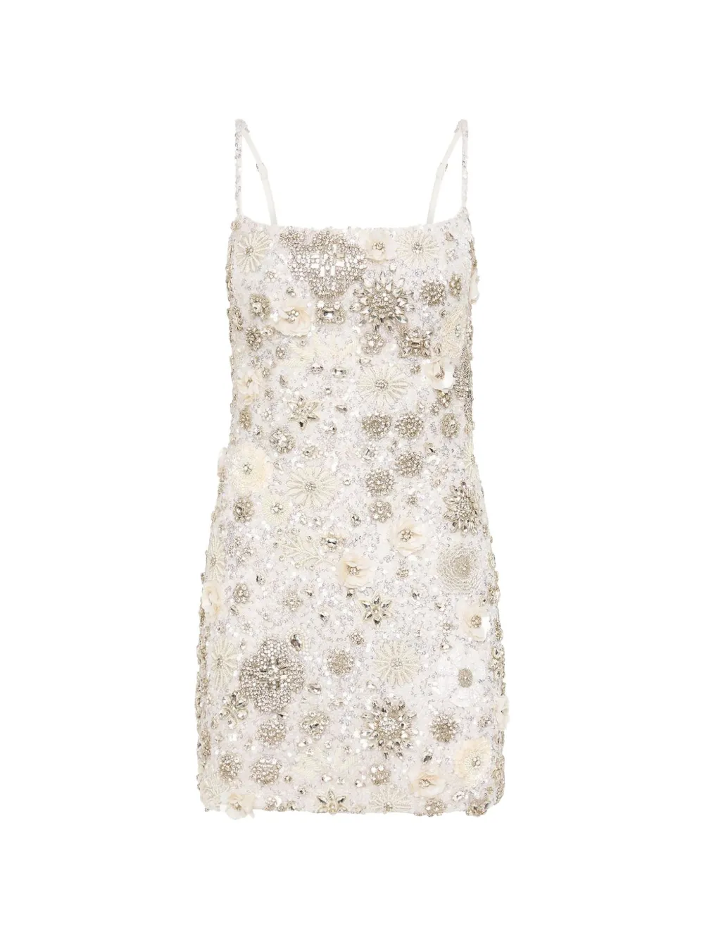 Rachel Gilbert Francesca embellished fitted mini dress - Blanc