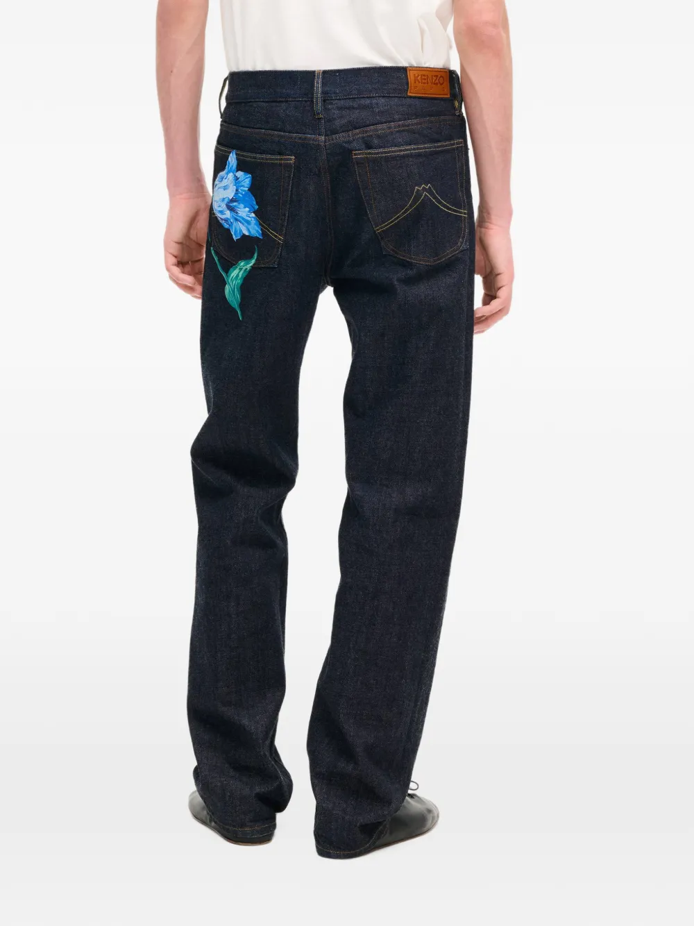 Kenzo Tulip straight-fit jeans Blauw