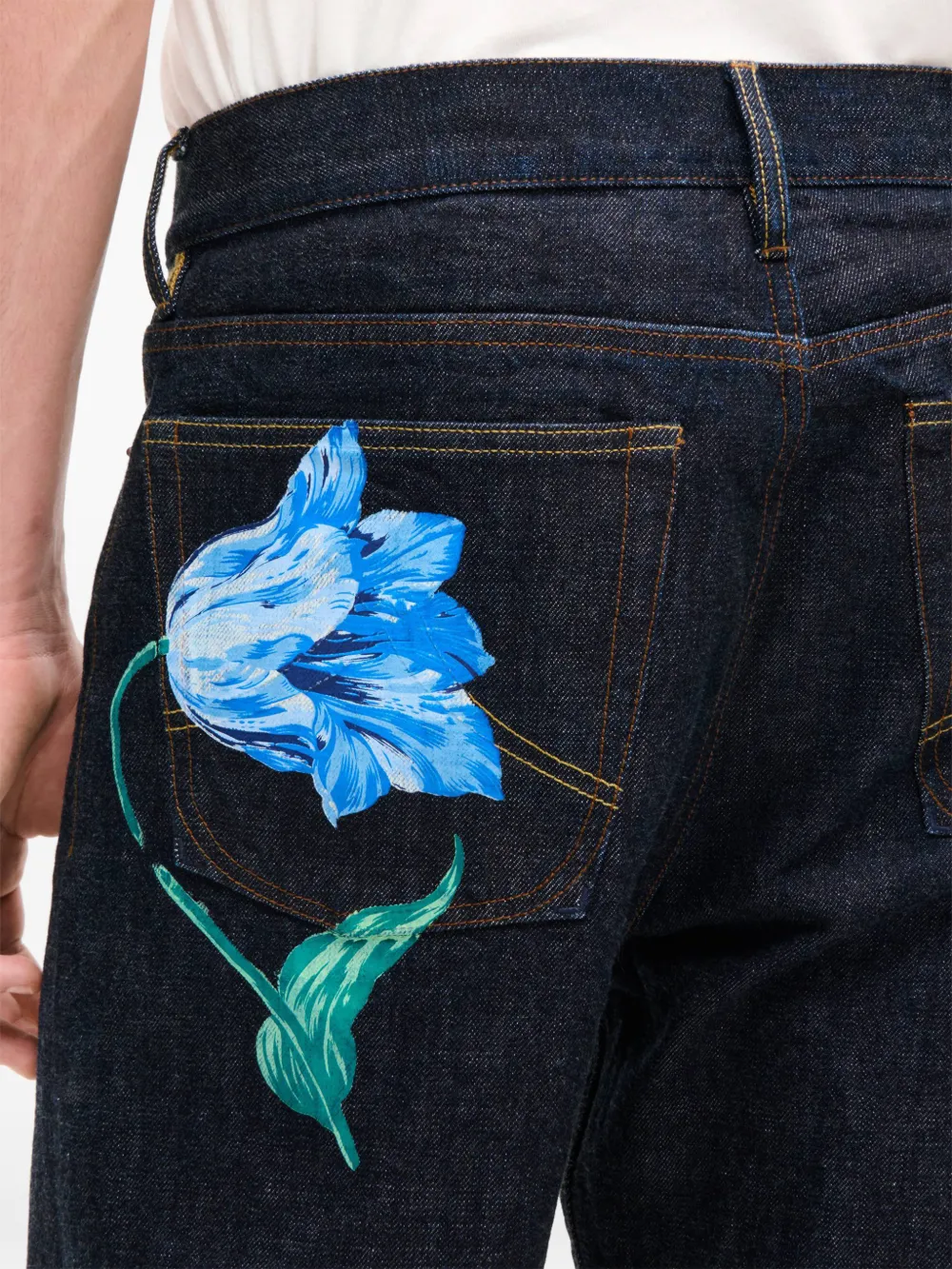 Kenzo Tulip straight-fit jeans Blauw