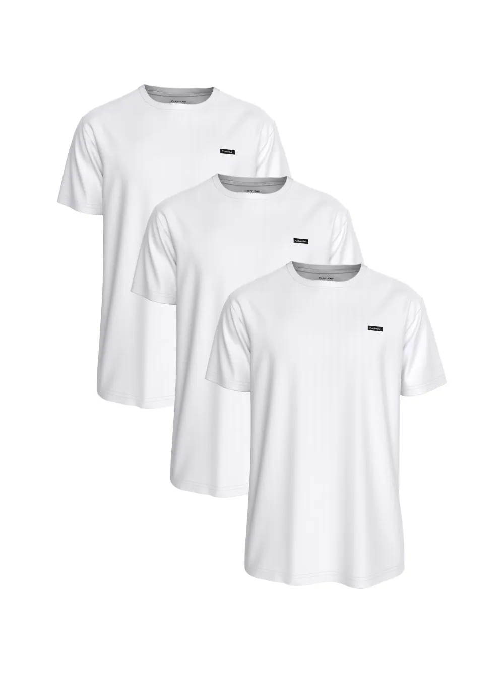 Calvin Klein logo-patch T-shirts (set of three) - Bianco