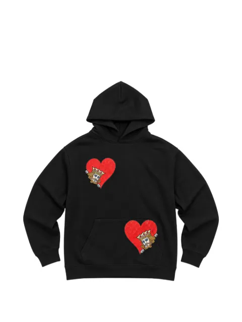 Melt heart-patch hoodie