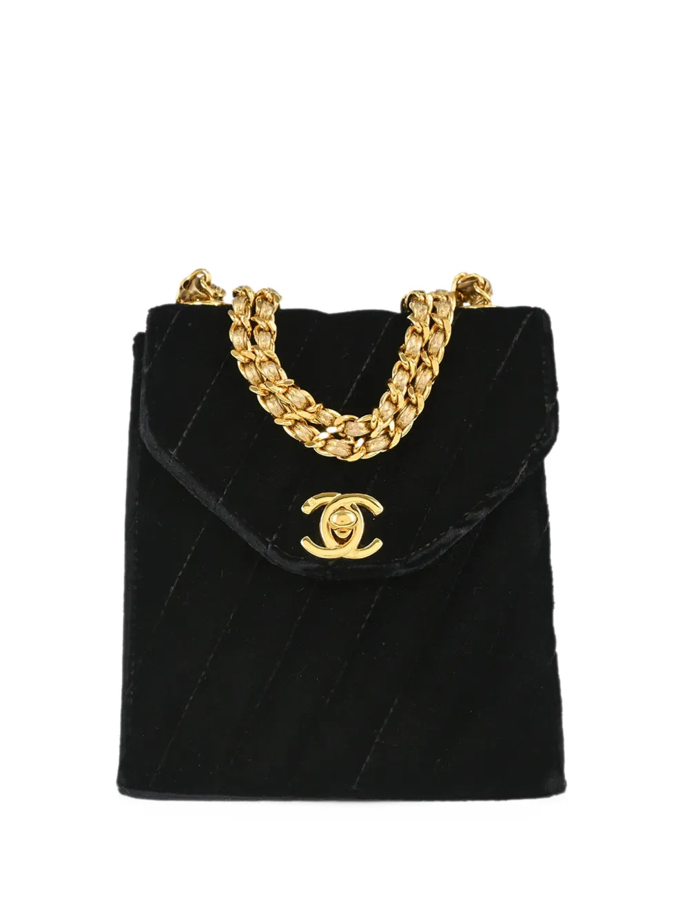 CHANEL Pre-Owned CC turn-lock chain-strap mini bag - Nero