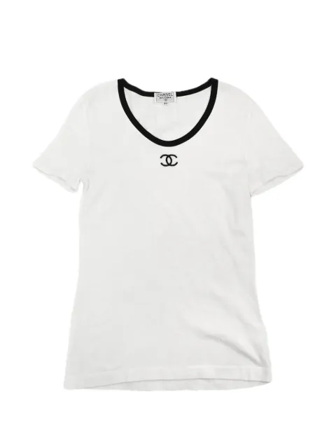 CHANEL Pre-Owned playera con logo CC entrelazado