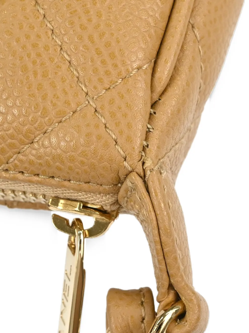 CHANEL Pre-Owned Interlocking CC quilted shoulder bag Beige