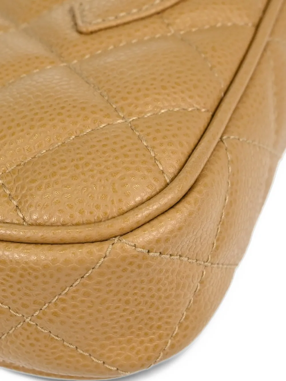 CHANEL Pre-Owned Interlocking CC quilted shoulder bag Beige