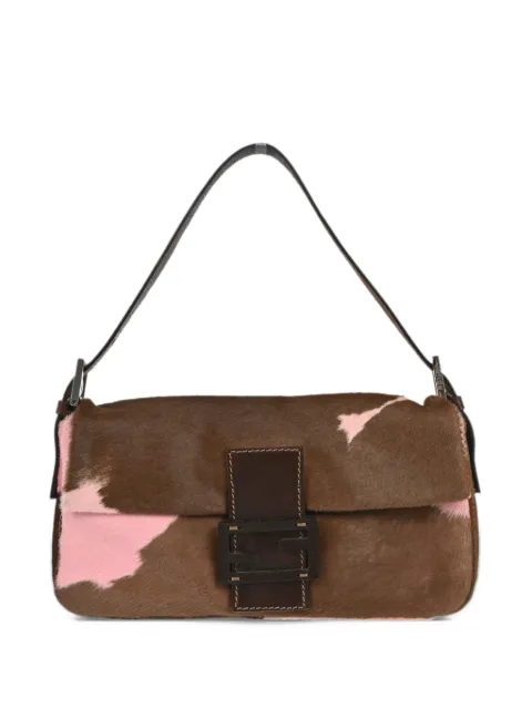 Fendi Pre-Owned Ponyhair Baguette cow-print tote bag