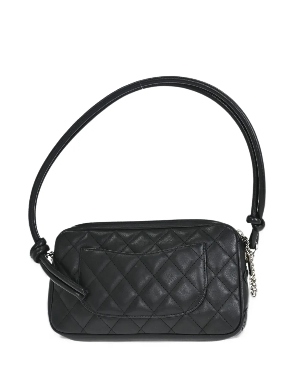 CHANEL Pre-Owned Cambon Ligne diamond-quilted shoulder bag Zwart