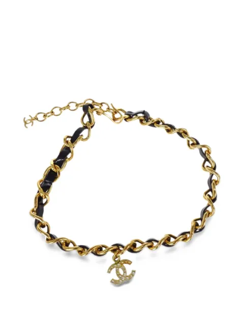 CHANEL Pre-Owned 1995 CC rhinestone choker necklace
