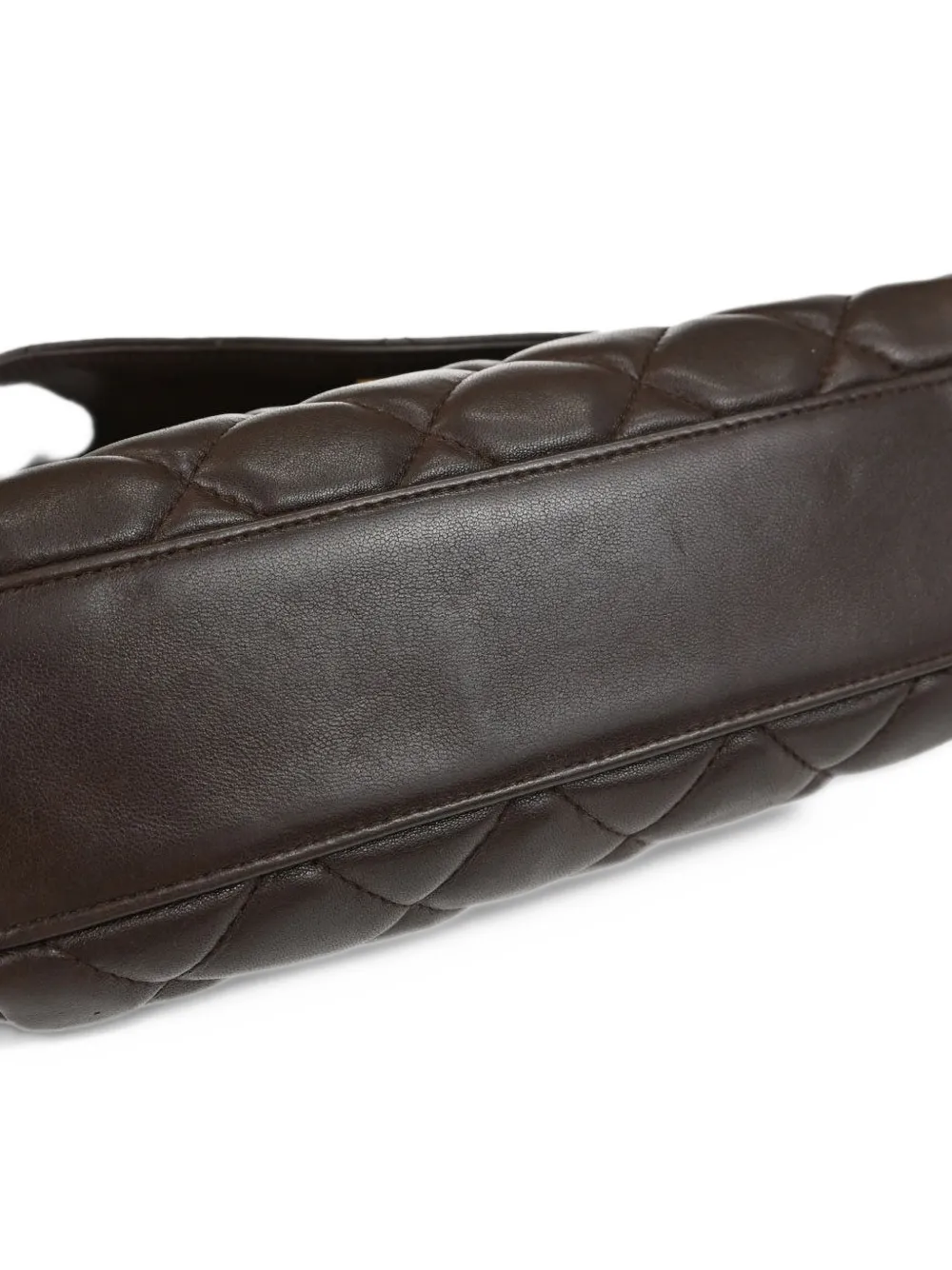 CHANEL Pre-Owned diamond-quilted CC turn-lock shoulder bag Bruin