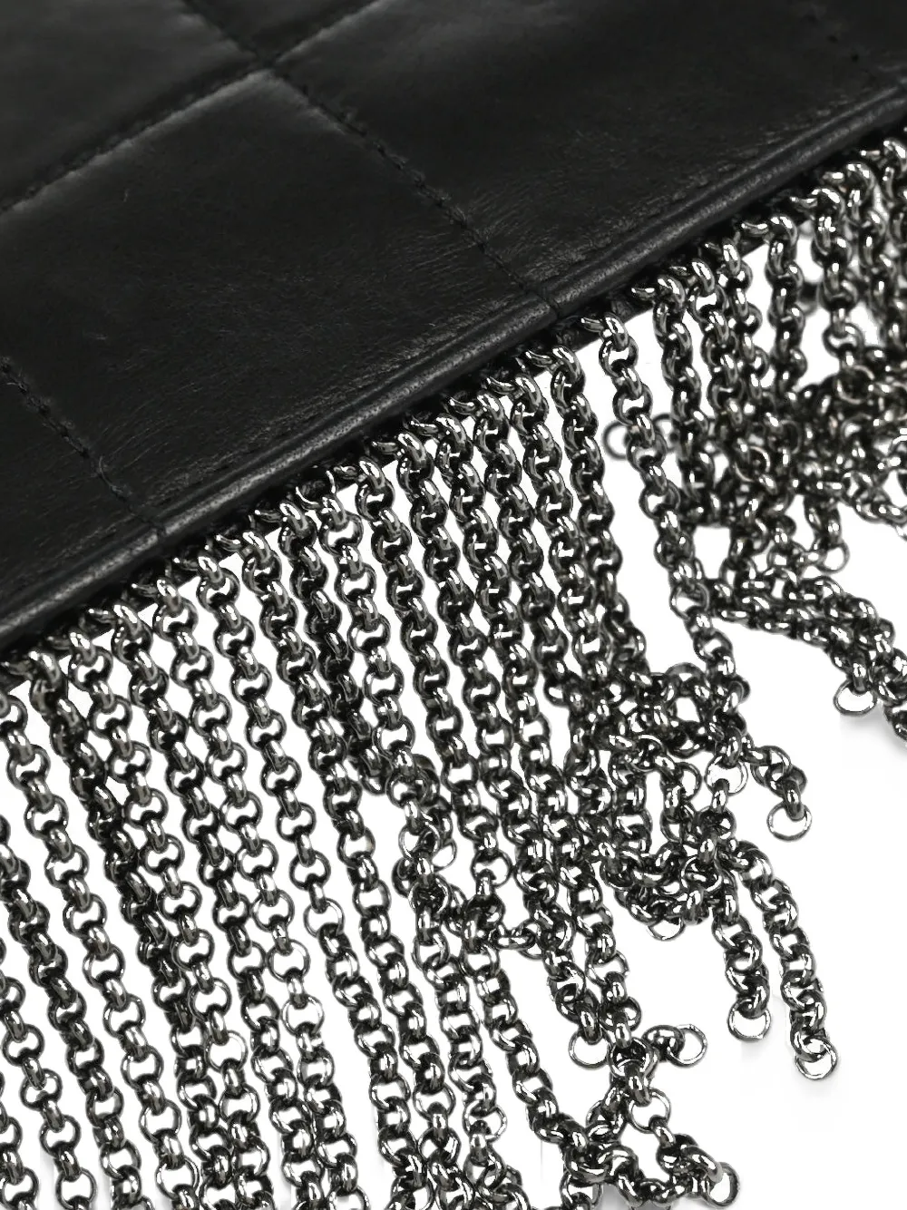 CHANEL Pre-Owned Chocolate Bar chain-fringe shoulder bag Zwart
