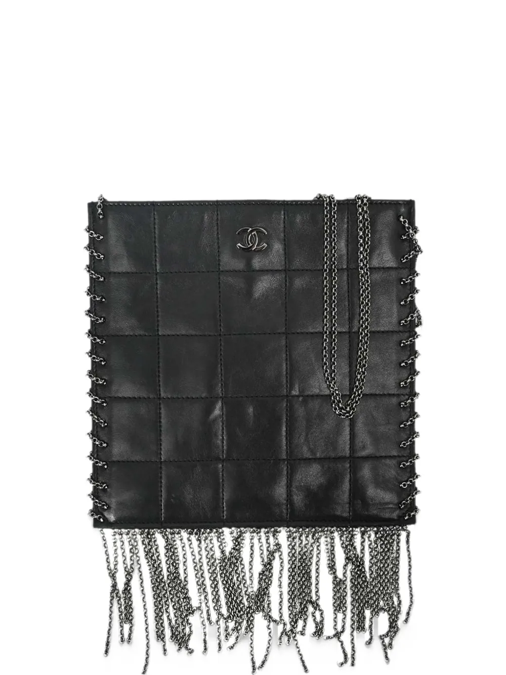 CHANEL Pre-Owned Chocolate Bar chain-fringe shoulder bag Zwart