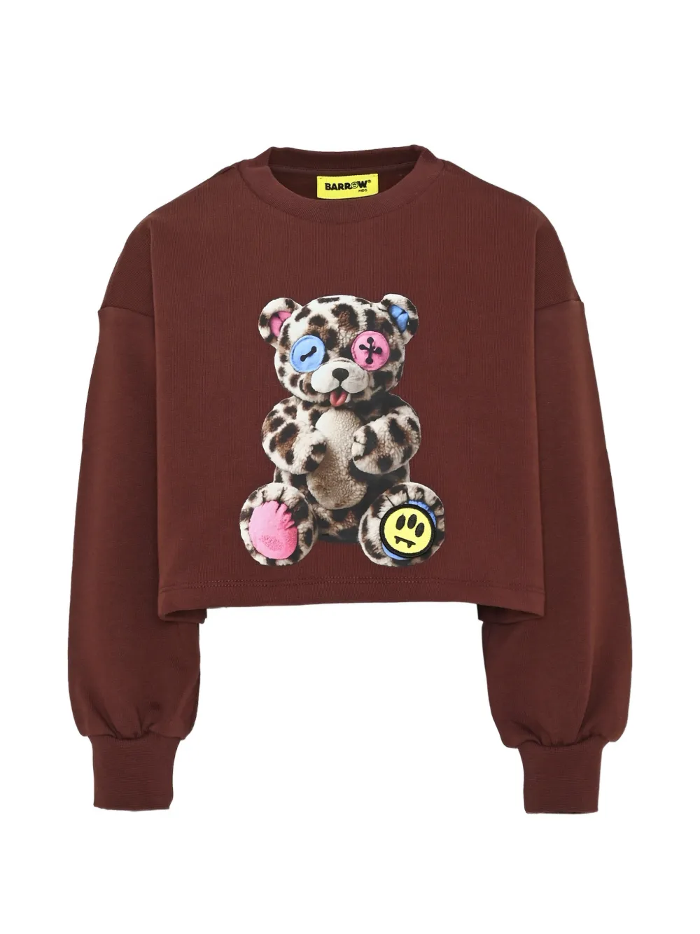 Barrow kids teddy-bear print sweatshirt - Marrone