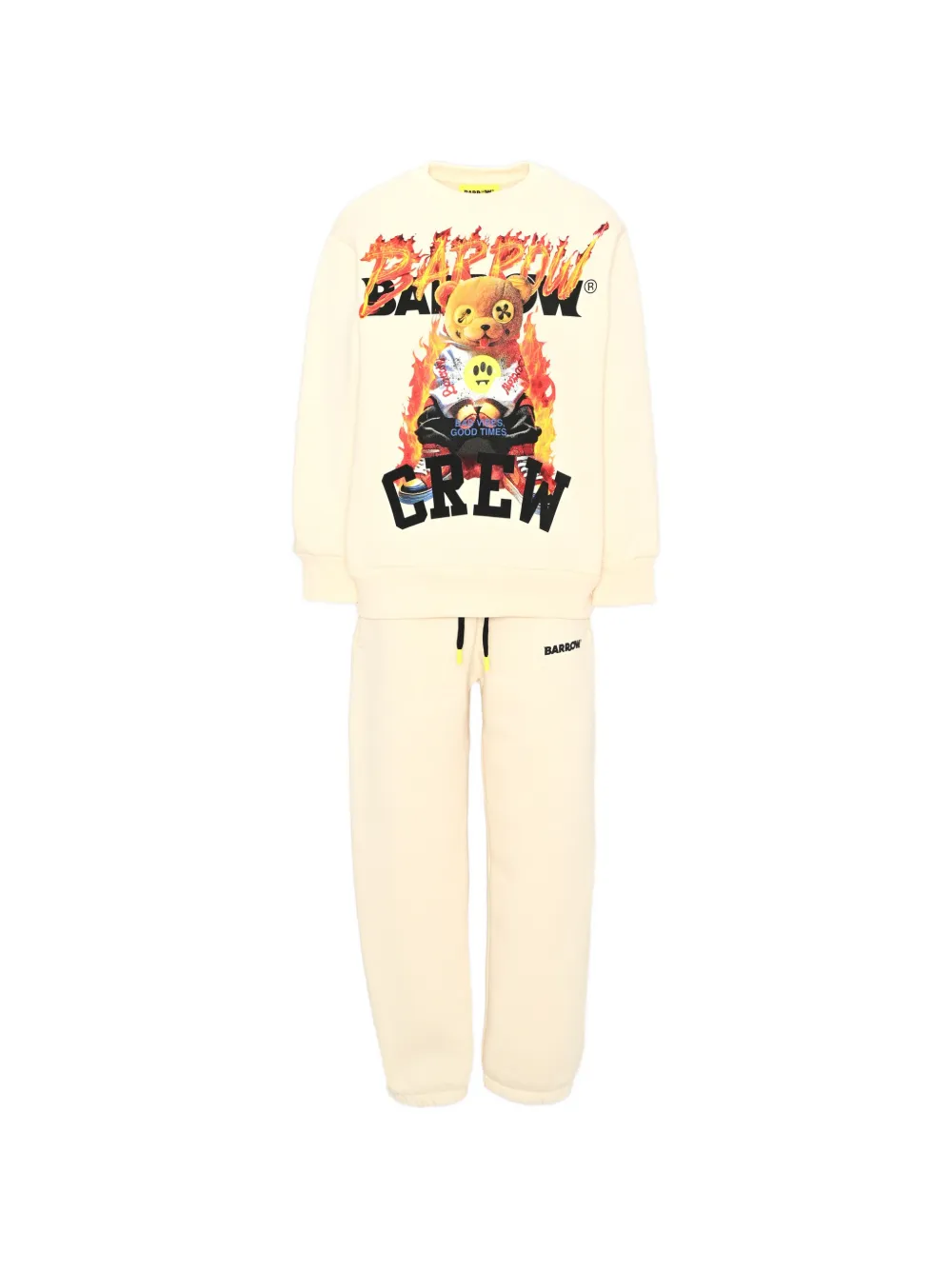 Barrow kids graphic-print tracksuit - Bianco