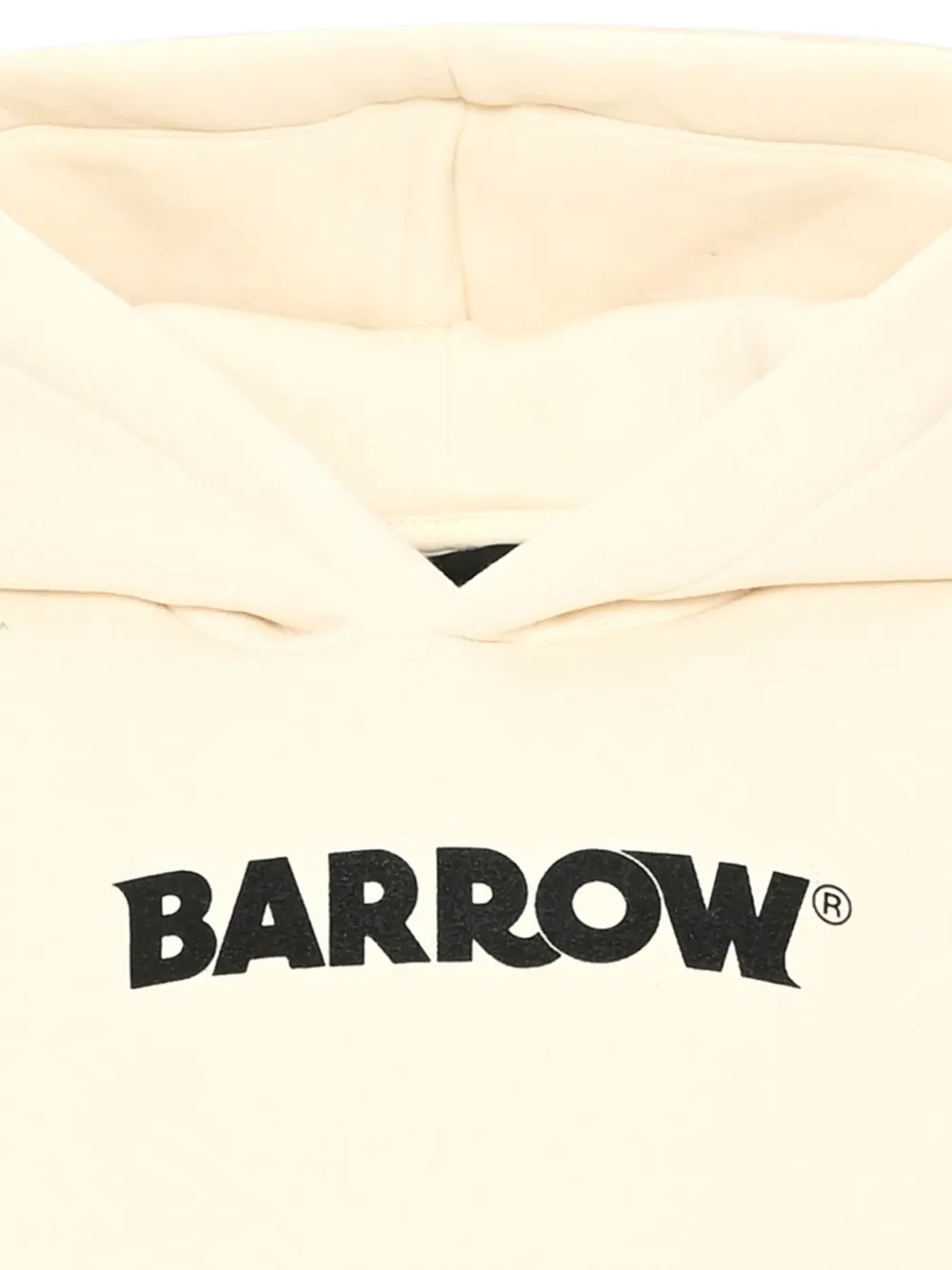 Barrow kids logo-print graphic-back hoodie Beige