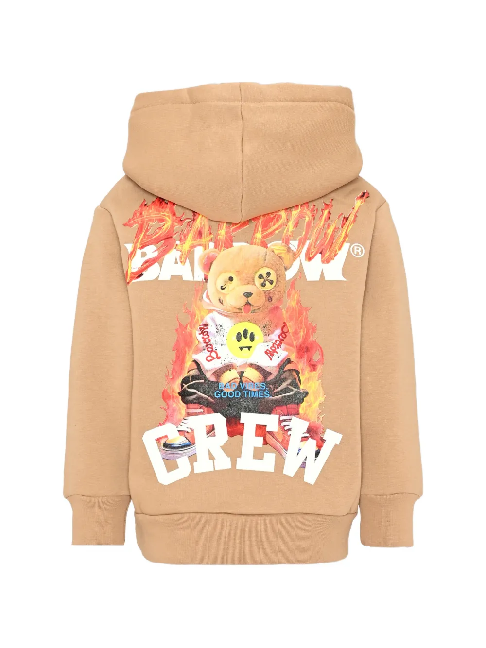Barrow kids graphic-print hoodie Beige