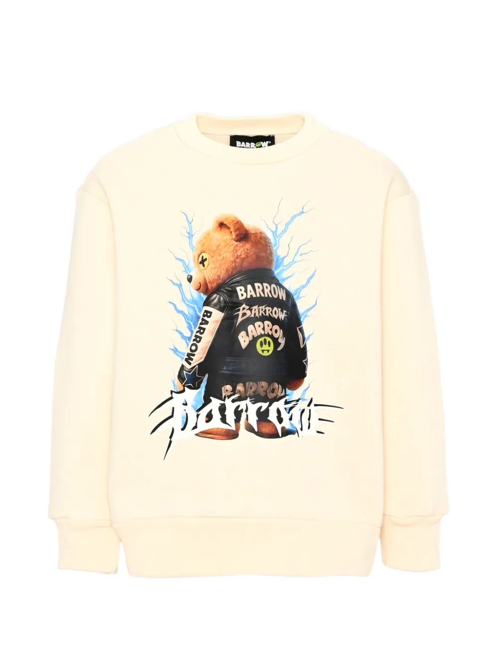 Barrow kids teddy bear-print sweatshirt - Bianco