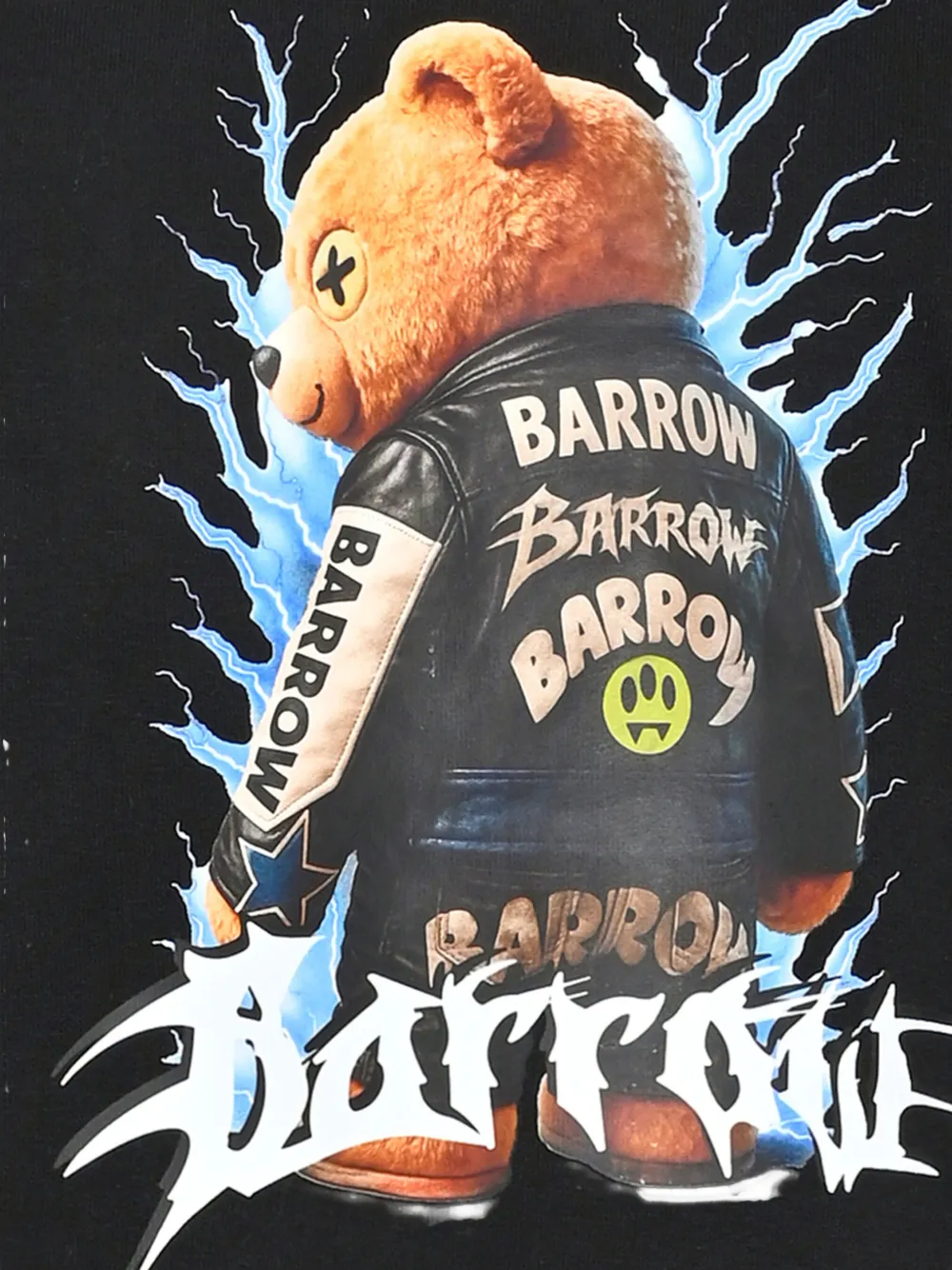 Barrow kids bear-print cotton sweatshirt Zwart