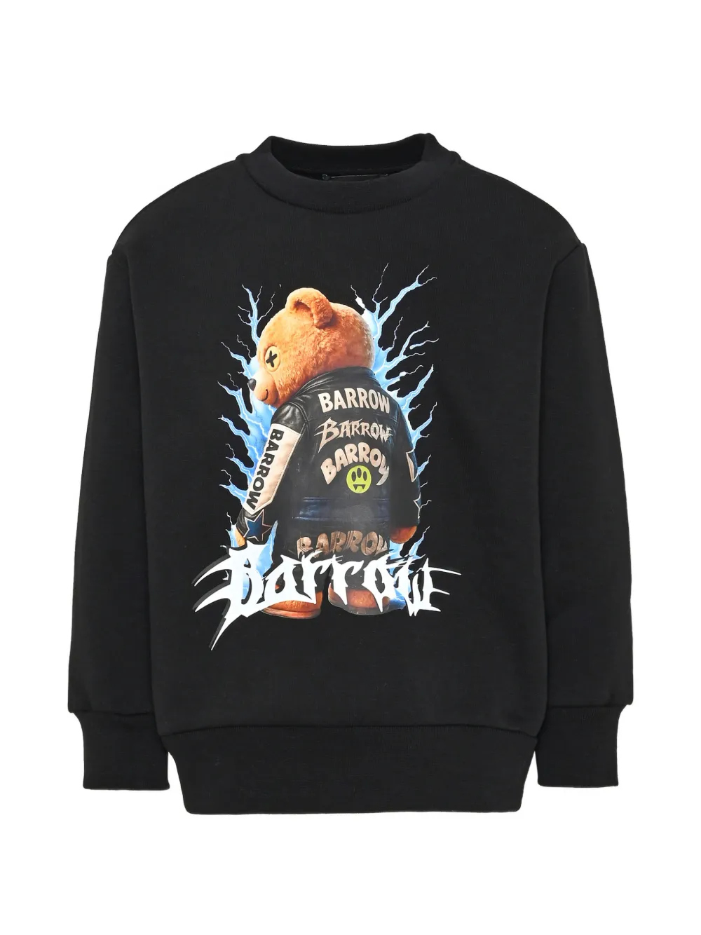 Barrow kids bear-print cotton sweatshirt - Nero
