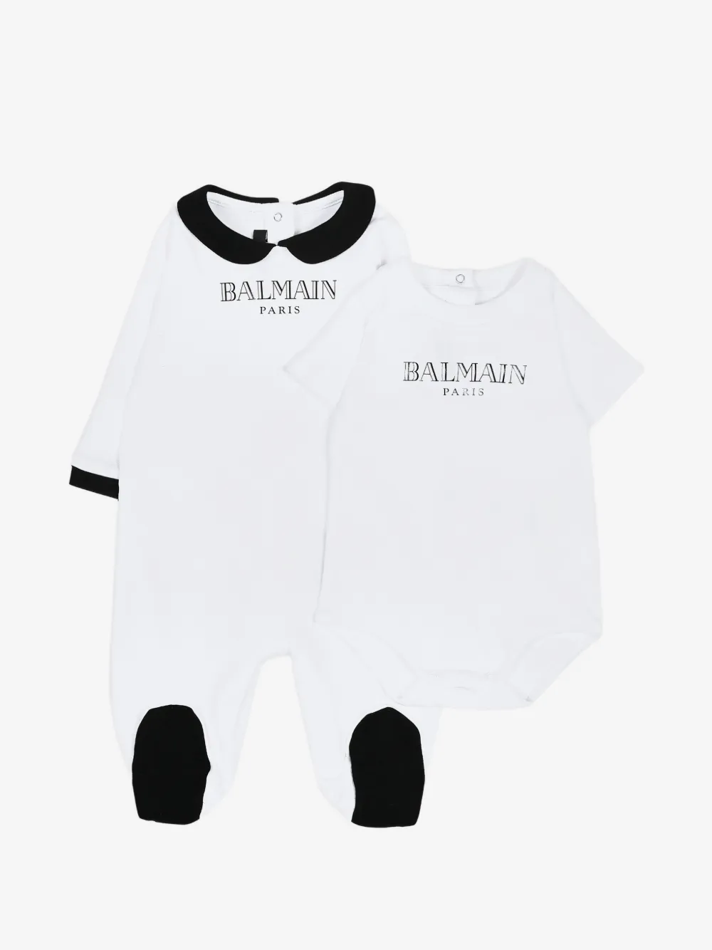 Balmain Kids 로고 프린트 라운드 넥 세트