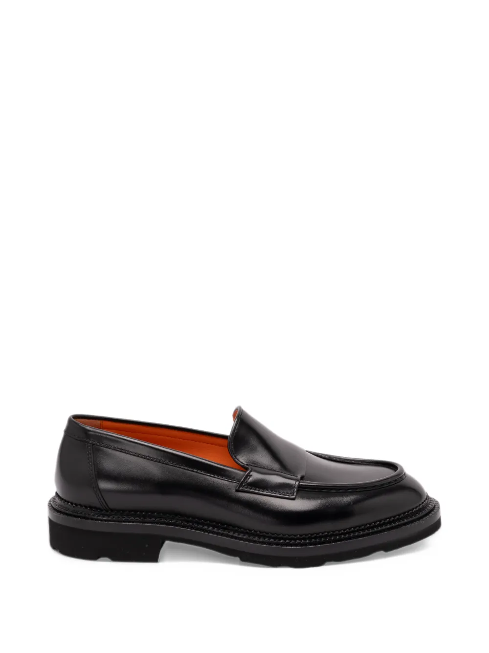 Santoni leather loafers - Nero