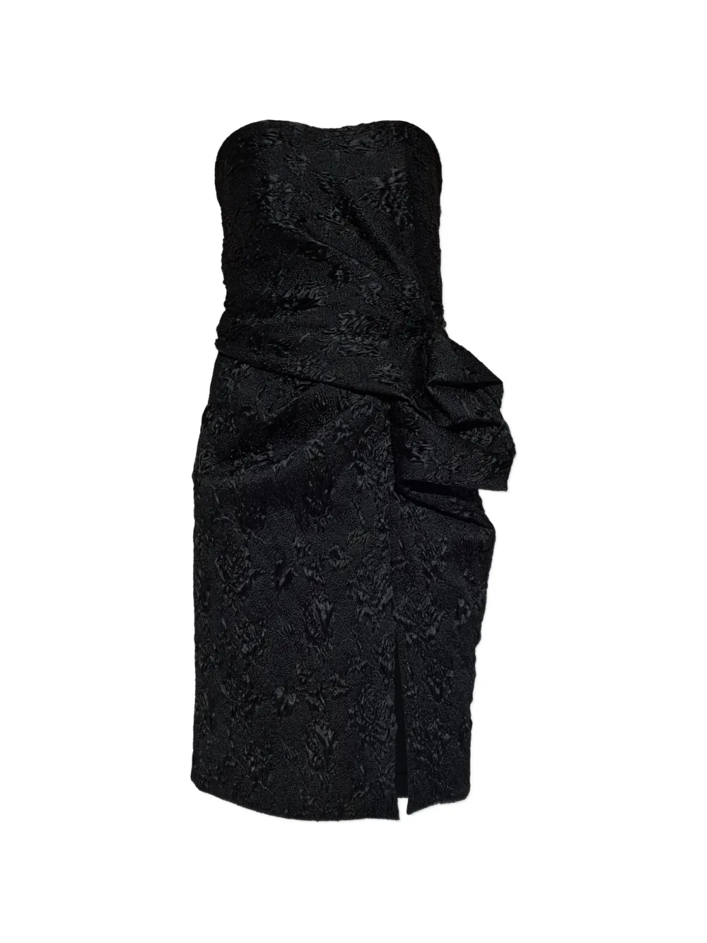 Balmain draped ruched-detail dress - Nero