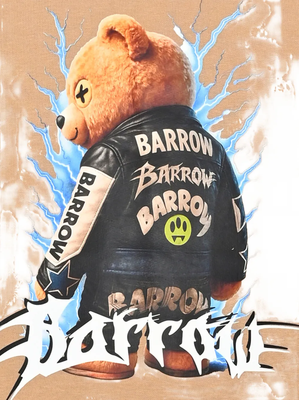 Barrow kids Teddy bear-print cotton sweatshirt Beige