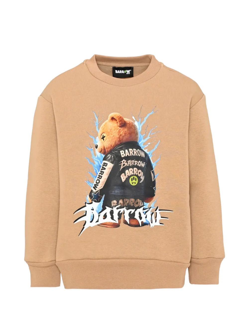 Barrow kids Teddy bear-print cotton sweatshirt - Toni neutri
