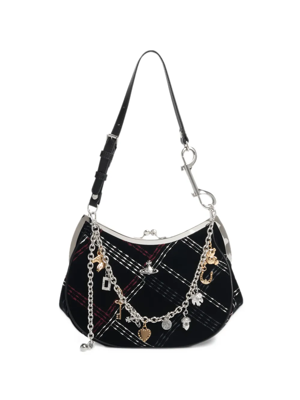 Vivienne Westwood Charm Frame purse Zwart