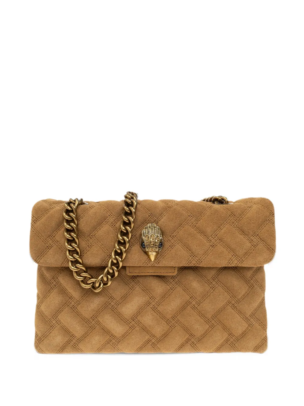 Kurt Geiger London Kensington suède schoudertas Bruin