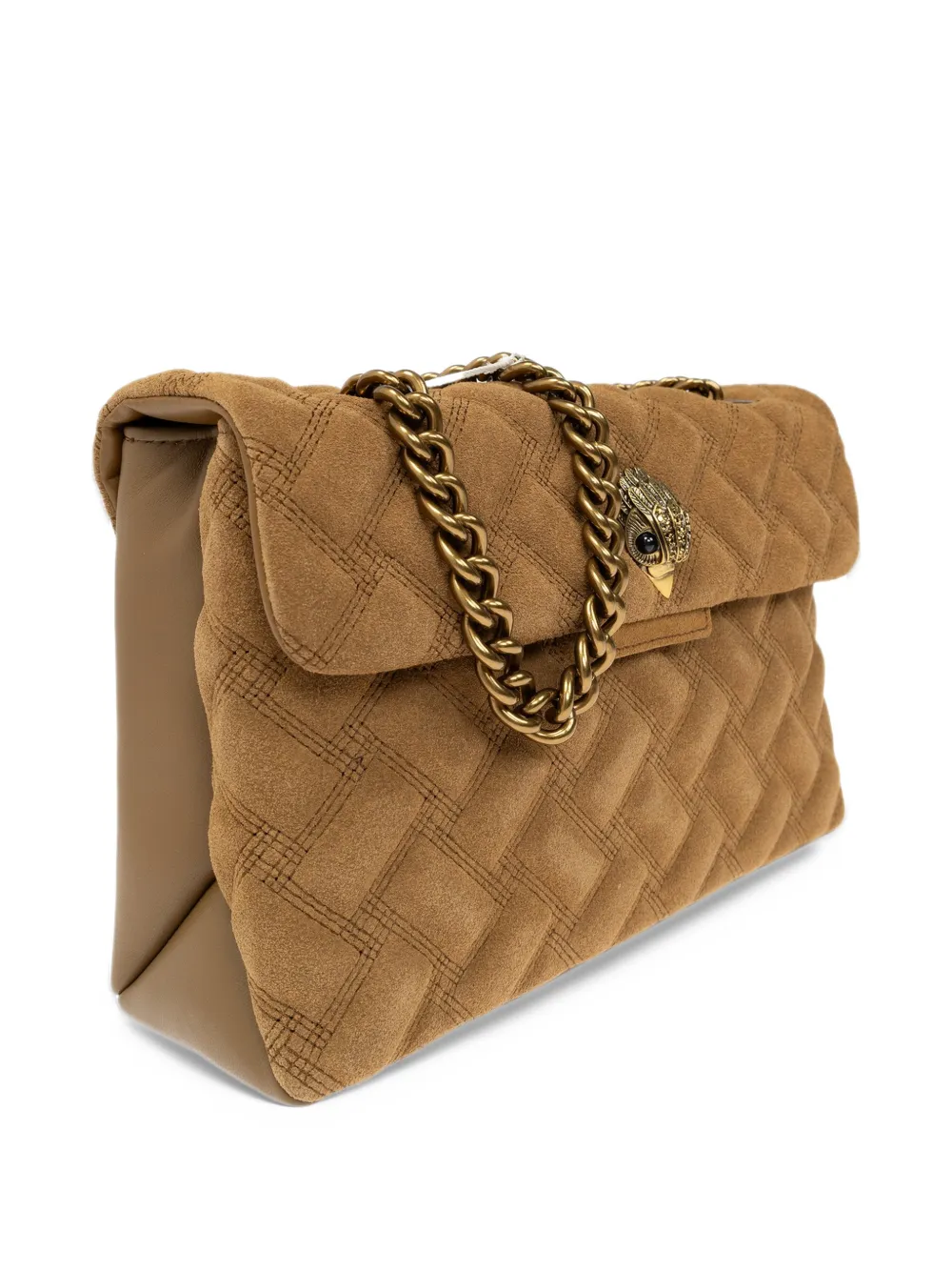Kurt Geiger London Kensington suède schoudertas Bruin