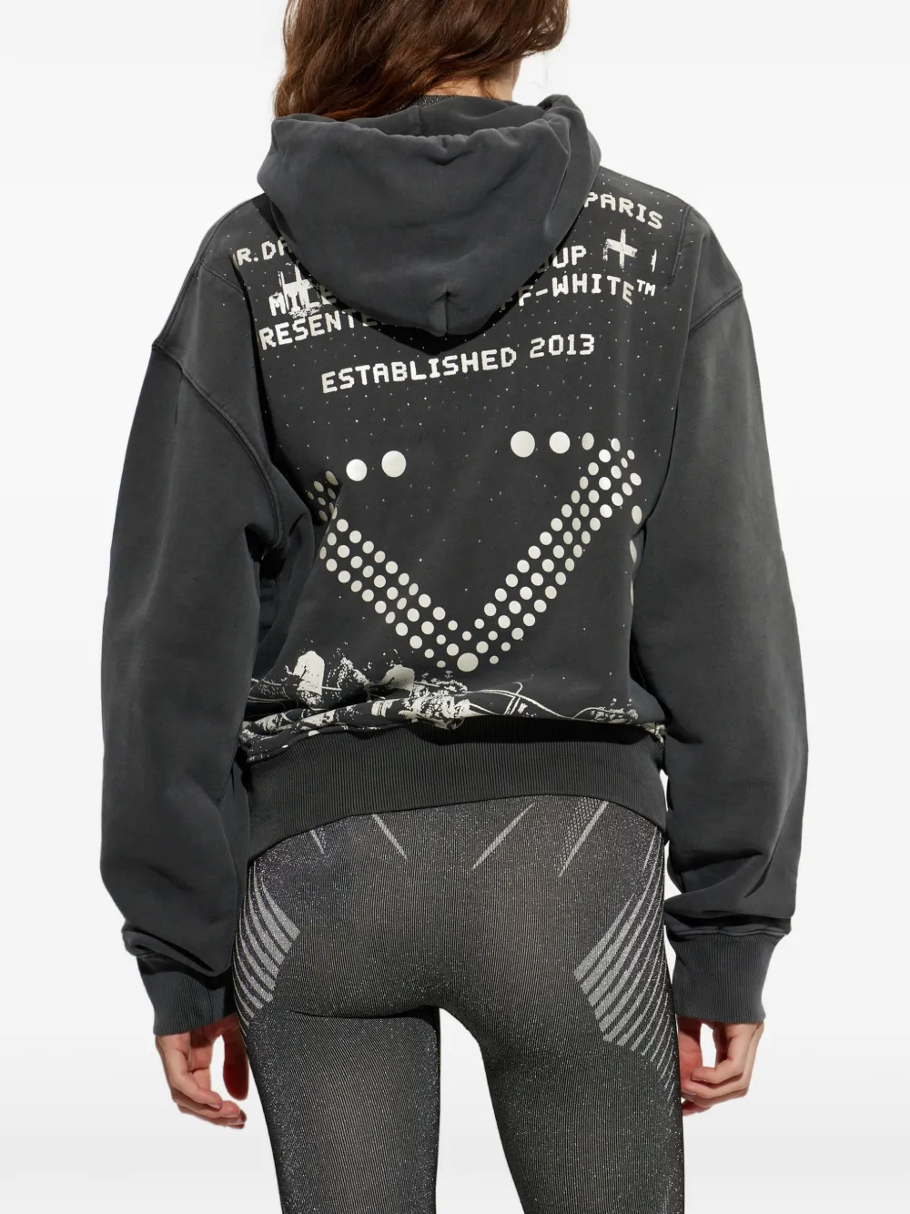 Off-White graphic-print hoodie Grijs