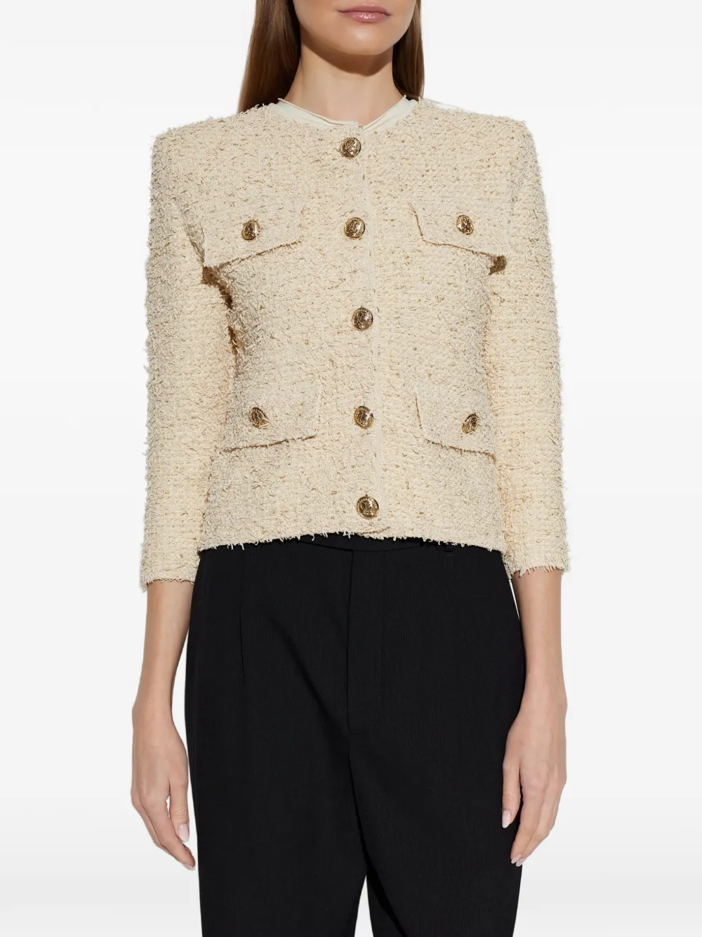 Balmain beige cropped jacket