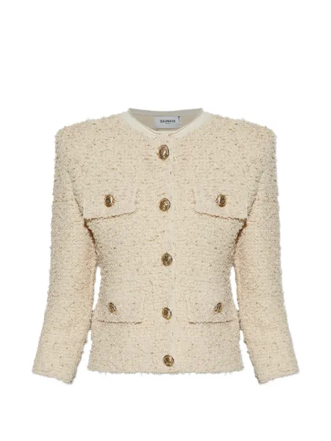 Balmain beige cropped jacket
