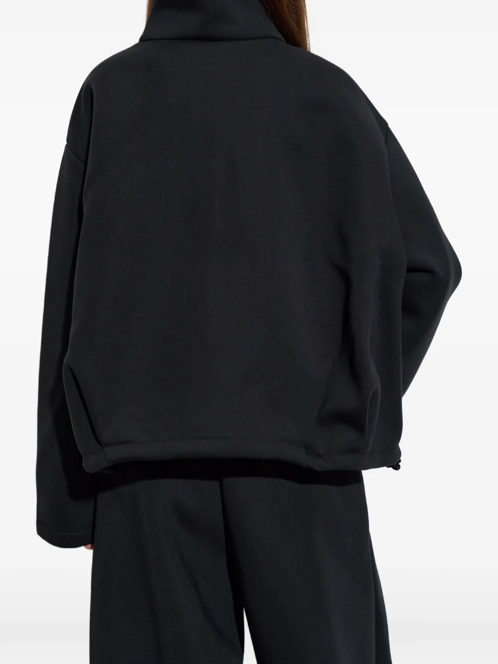 Nike Article Fleece oversized jacket Zwart