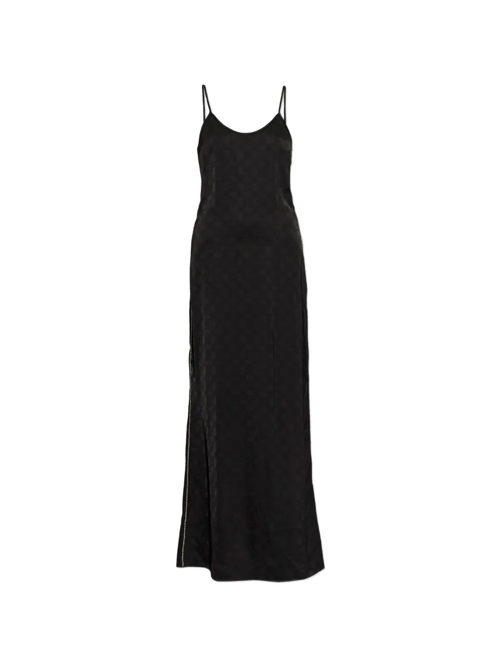 Off-White logo-jacquard maxi dress Zwart