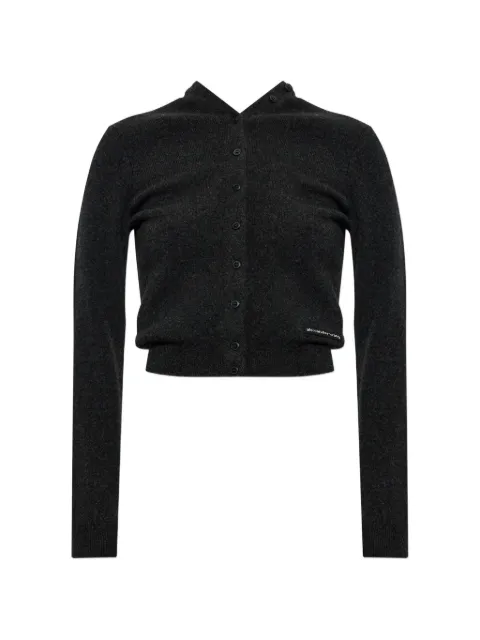 Alexander Wang wool cardigan with logo patch