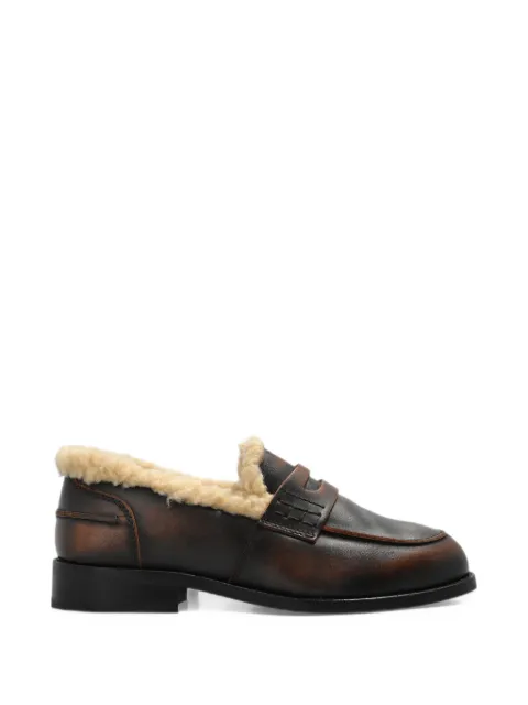 Posa Penny Fur penny-slot loafers