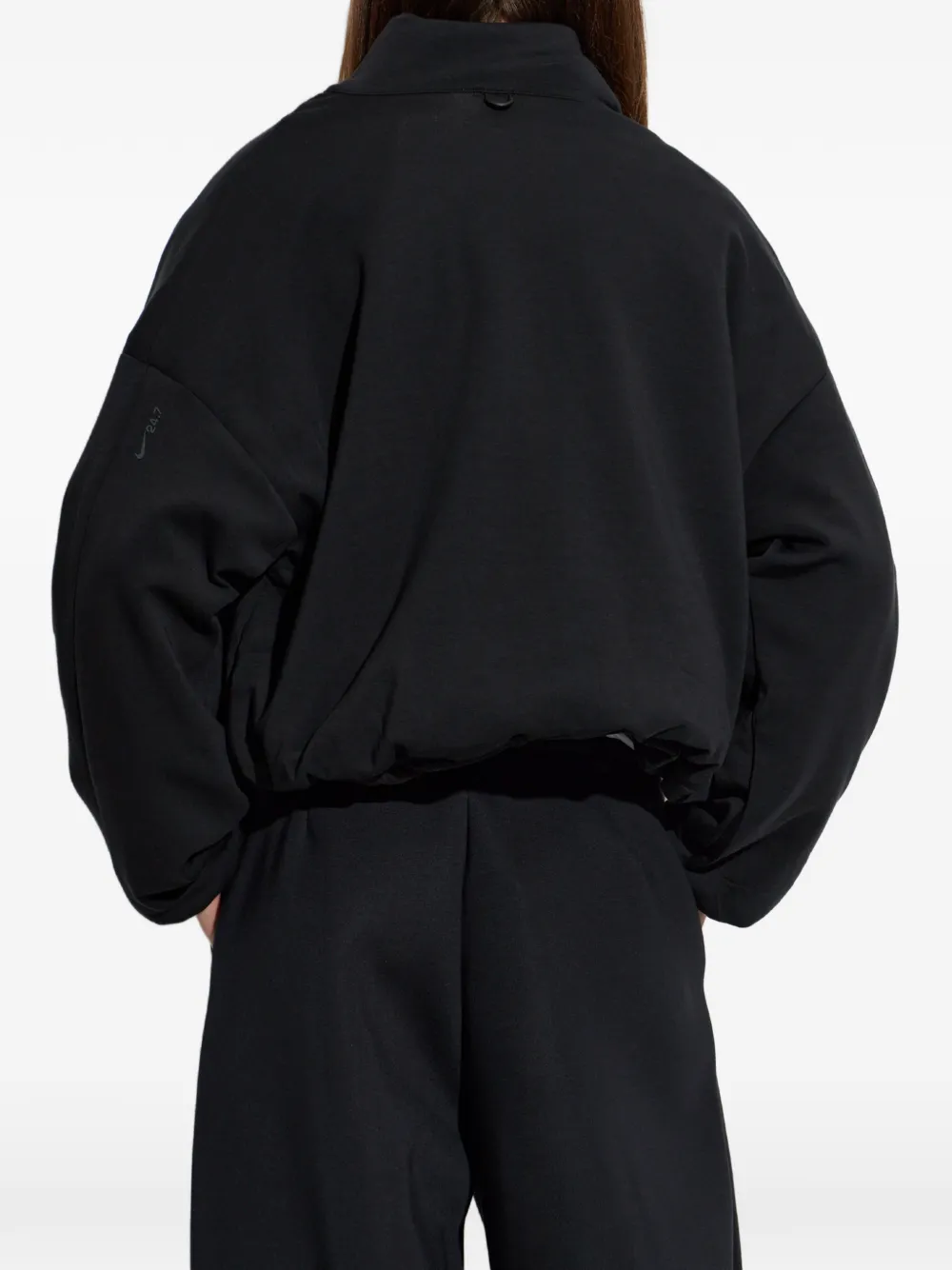 Nike 24.7 ImpossiblySoft Plush Therma-FIT shawl jacket Zwart