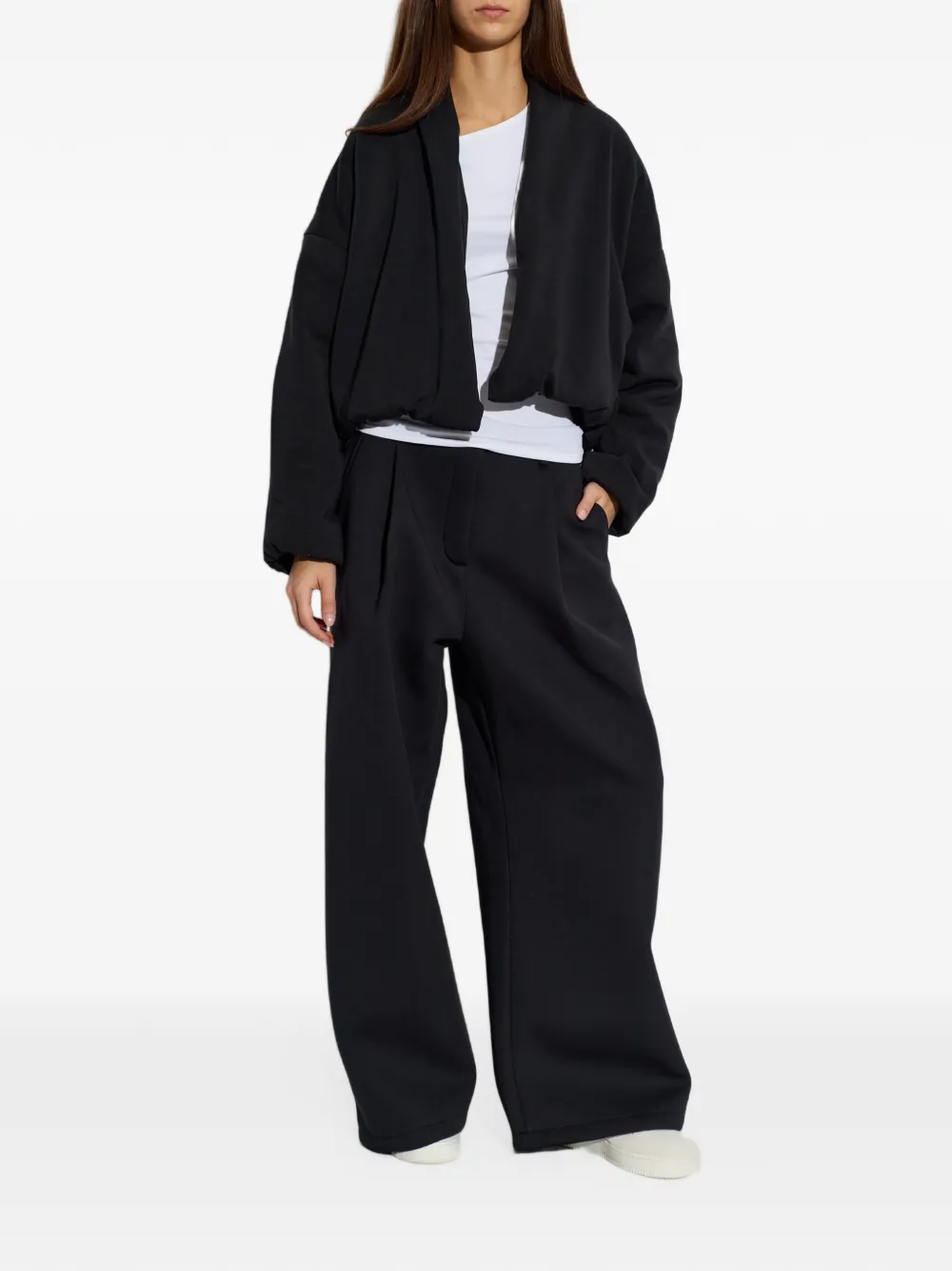 Nike 24.7 ImpossiblySoft Plush Therma-FIT shawl jacket Zwart