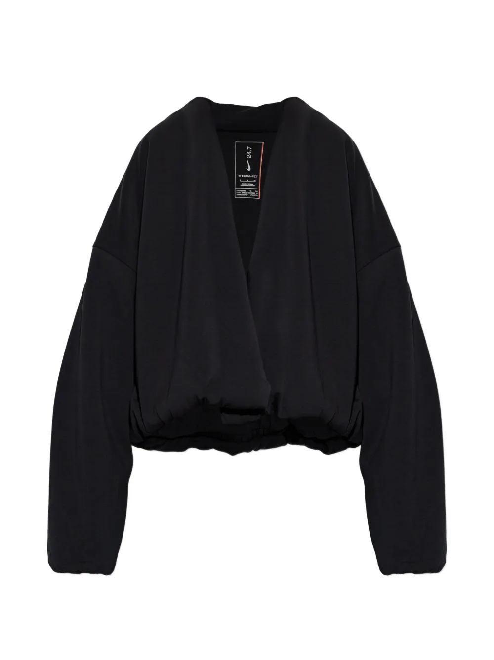 Nike 24.7 ImpossiblySoft Plush Therma-FIT shawl jacket Zwart