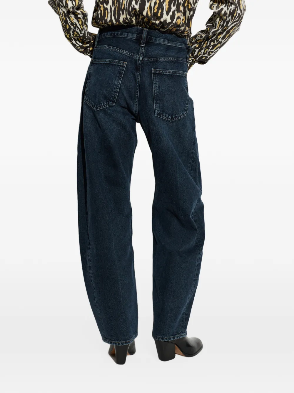 AGOLDE Luna Pieced barrel-leg jeans Blauw