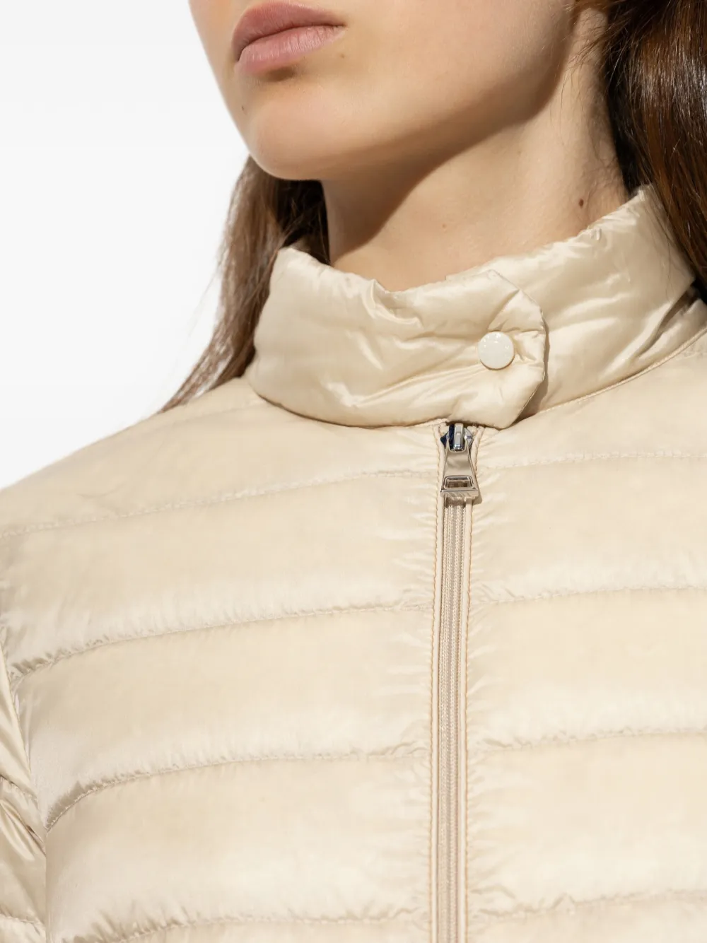 Moncler Lans packable short down jacket Beige