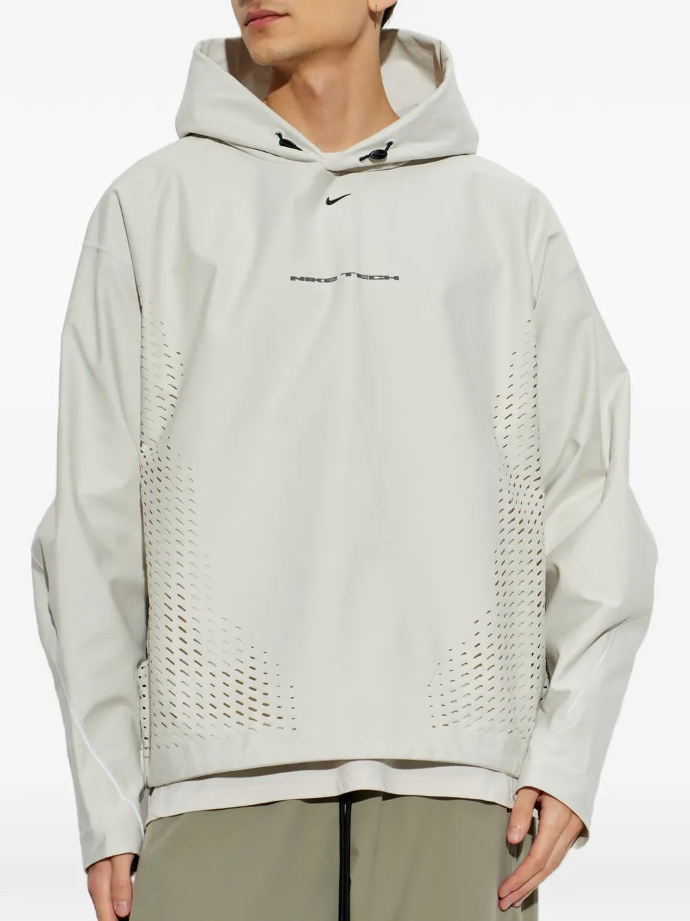 Nike Tech Dri-FIT Shori-knit pullover hoodie Beige