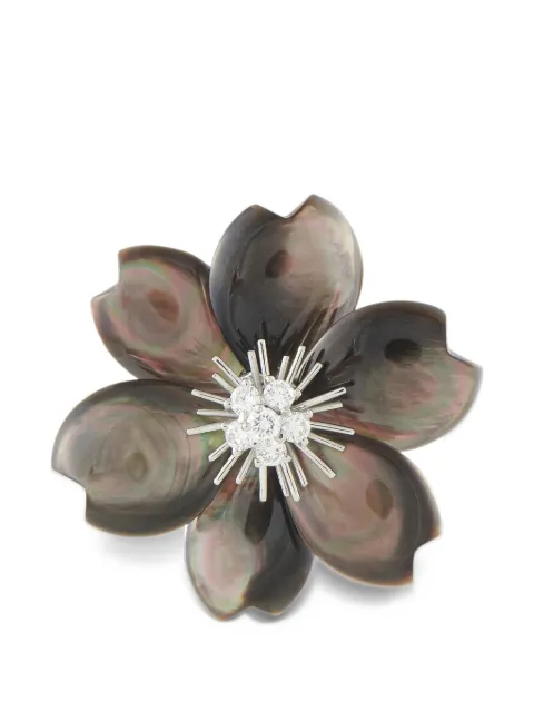 Van Cleef & Arpels mother of pearl and diamond brooch