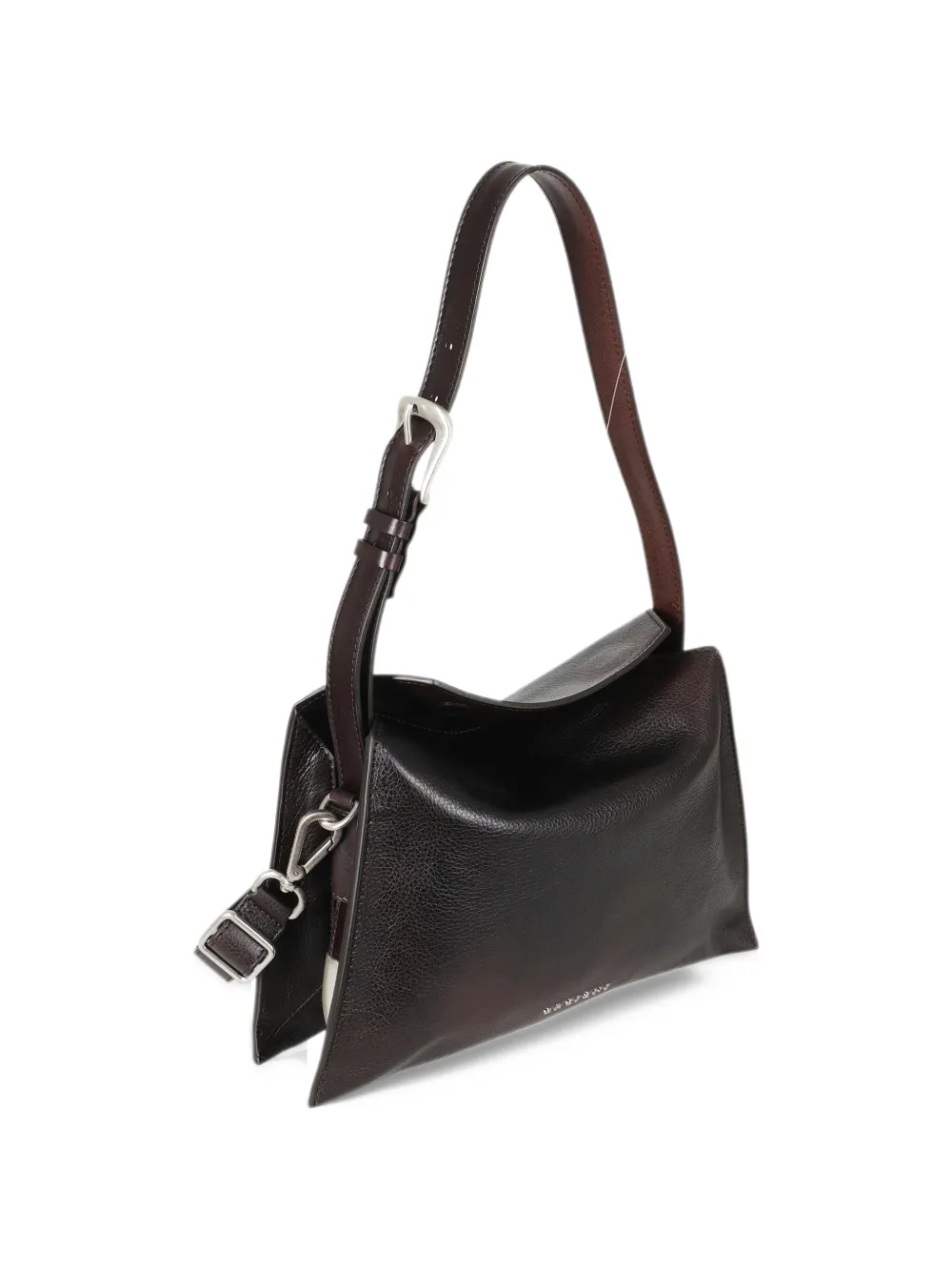 Orciani small Trinity Lagoon logo-plaque shoulder bag Bruin