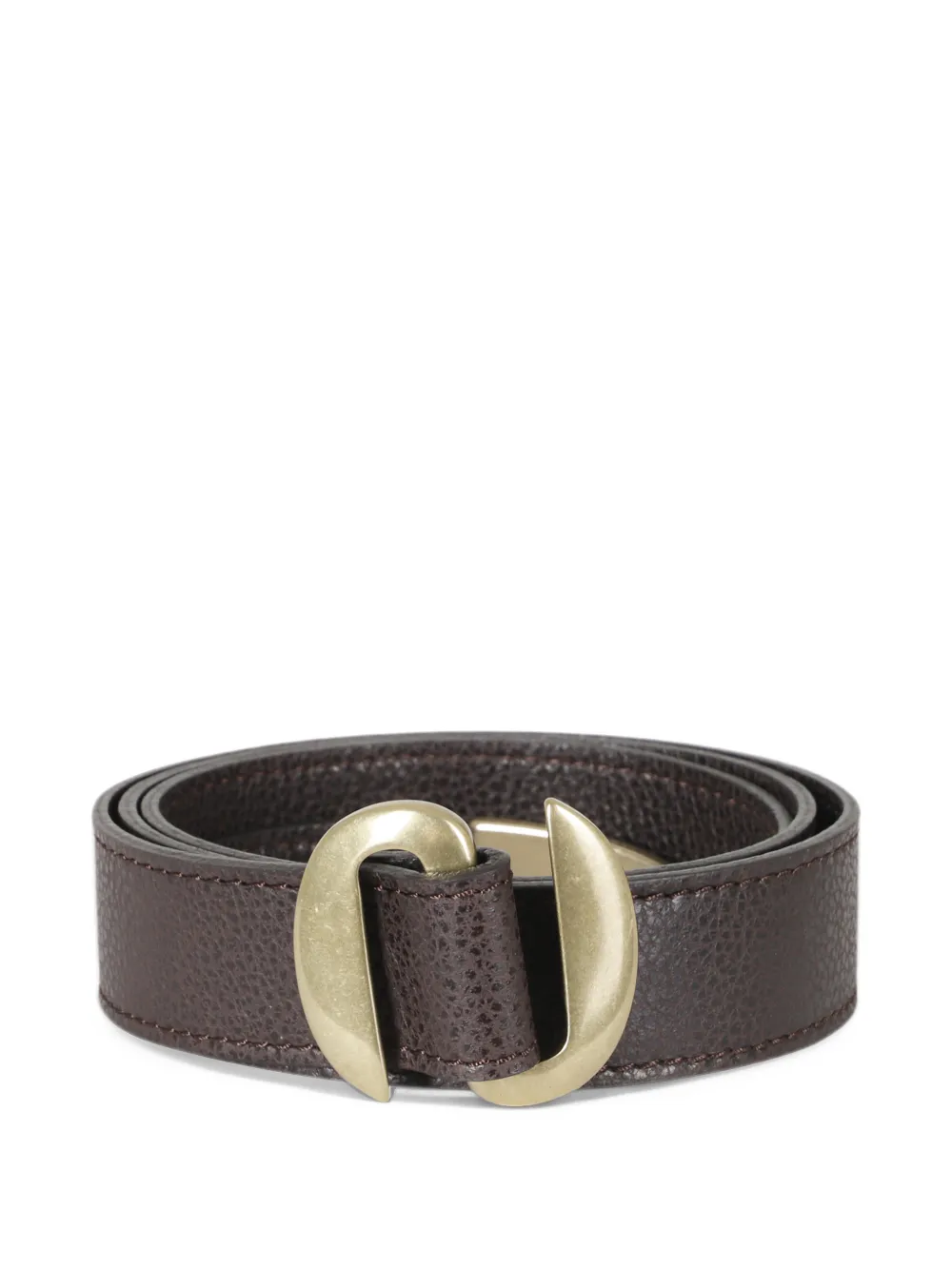 Orciani Pegaso pebbled leather belt - Marrone