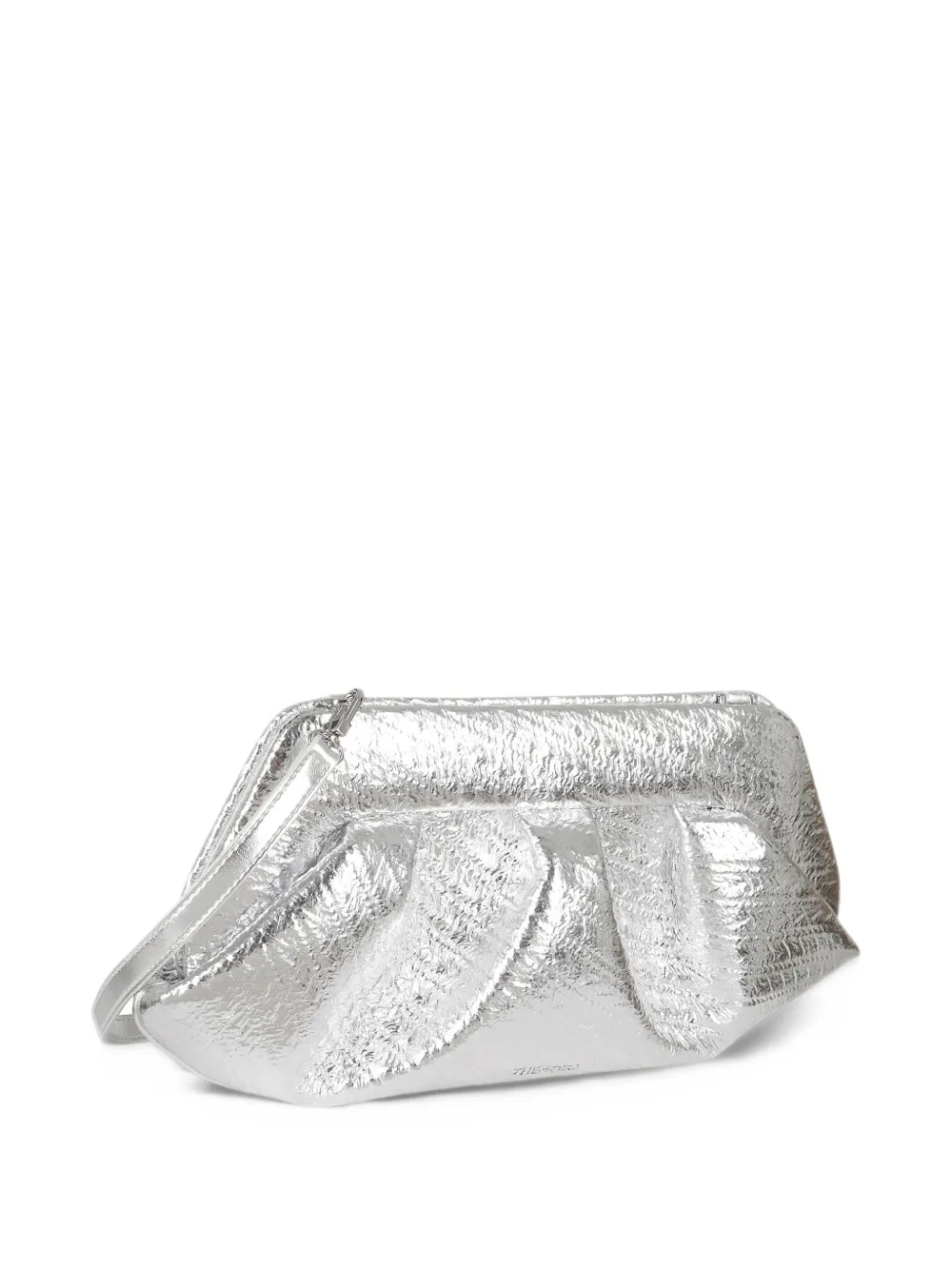 Themoirè Bios laminated clutch bag Zilver