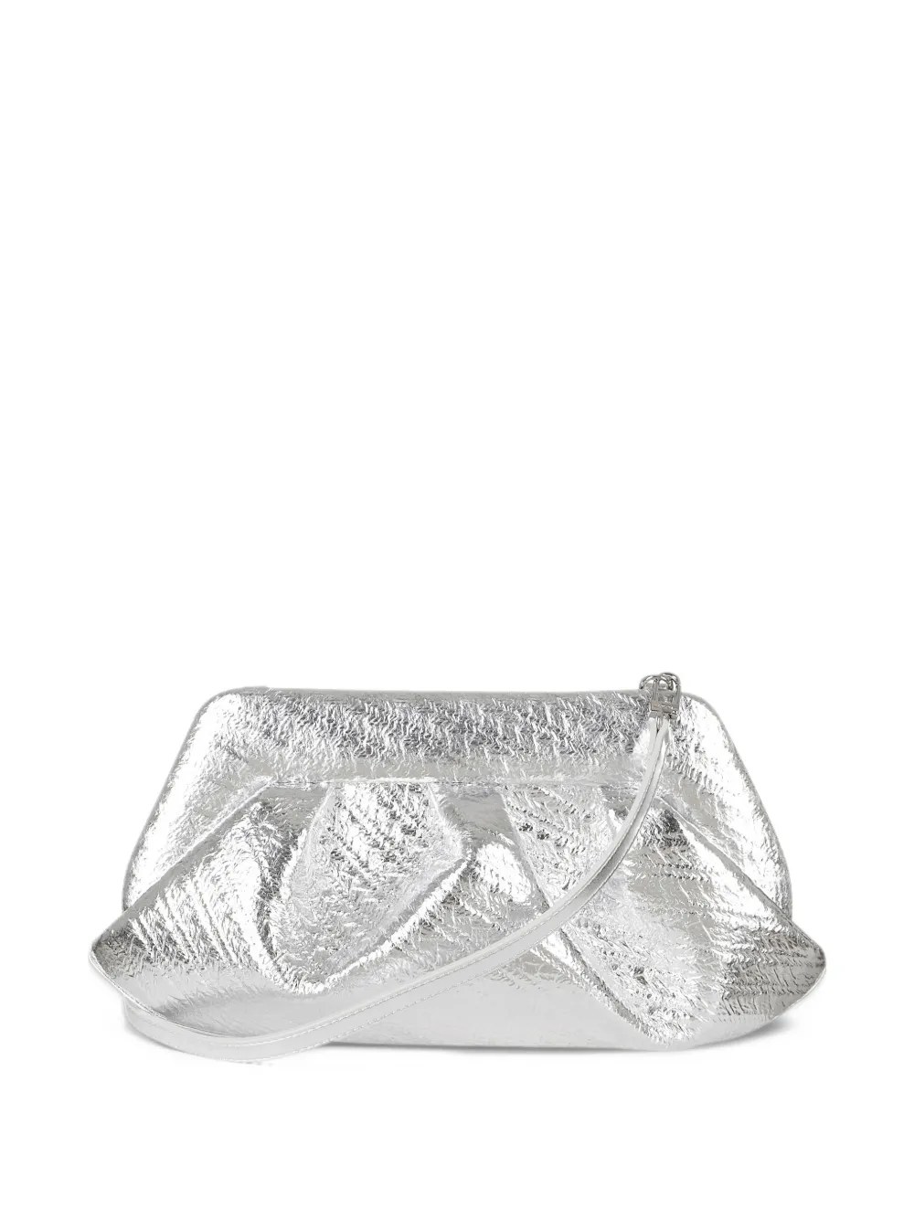 Themoirè Bios laminated clutch bag Zilver