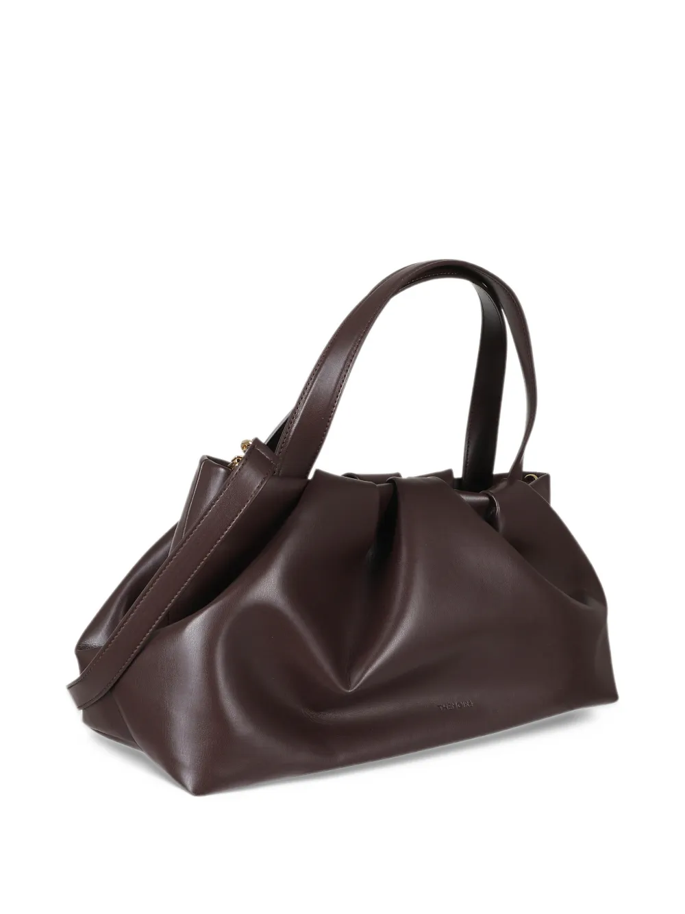 Themoirè Athena ruched tote bag Bruin