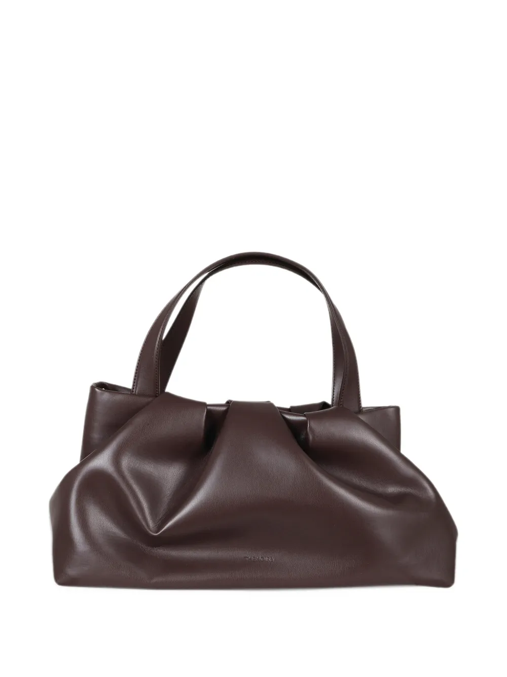 Themoirè Athena ruched tote bag Bruin